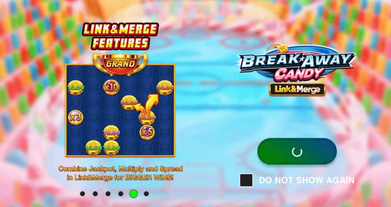 Break Away Candy - écran principal avec grille 6x6 et joueurs de hockey