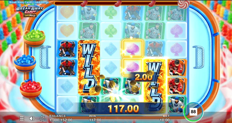 Break Away Candy - tour de Link&Merge avec les pièces collectées
